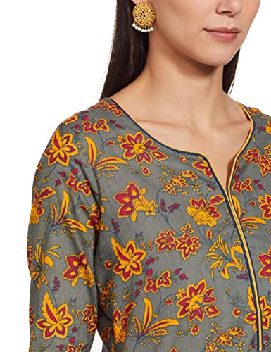 Image of Rangriti Womens Round Neck Printed Kurta