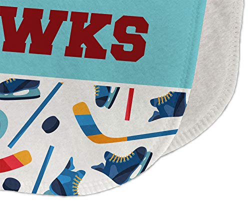 Personalized Hockey 2 Burp Cloth - Fleece w/Name or Text3