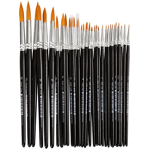 Pinceaux Gold Line pour peinture acrylique et aquarelle en lot de pinceaux fins