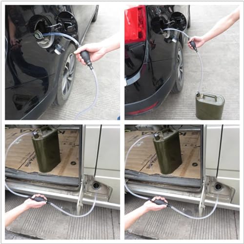 Reminnbor Benzineslang met pompbal, 6 mm, handpomp, brandstofleiding, pomp, rubber, brandstofoverdracht, vacuümtankleiding, handprimerpomp, accessoires voor marine boot (6 mm) - Afbeelding 6