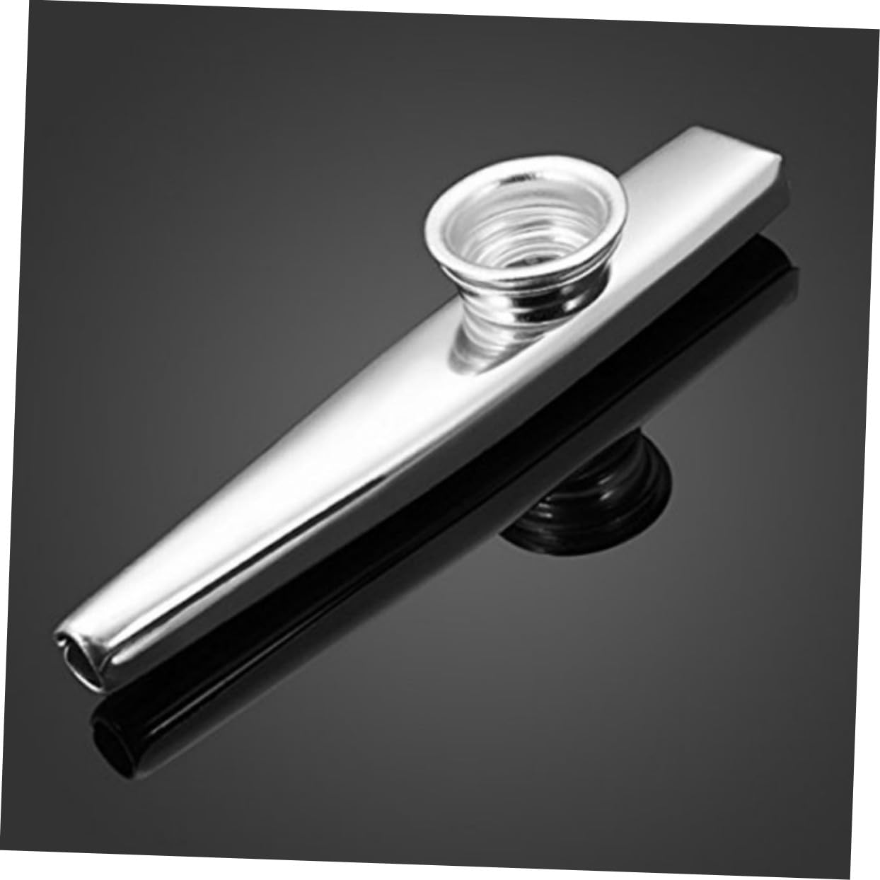 BESPORTBLE Metal Kazoo Ukelele Companion Silver Kazoo for Voice Modification Adds Buzzing Timbre for Musical Performances and Fun Jam Sessions