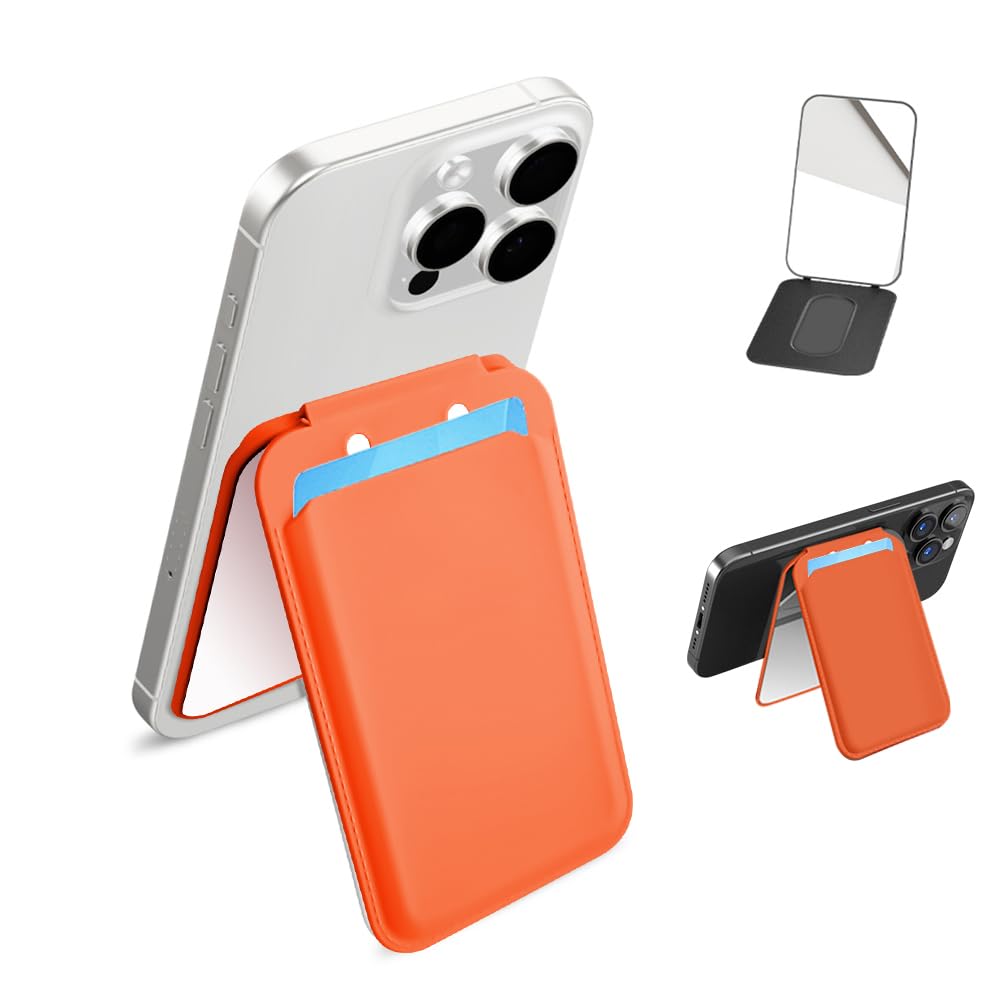 Amazon.co.jp: 明誠 スマホスタンド カードケース MagSafe対応 ミラー