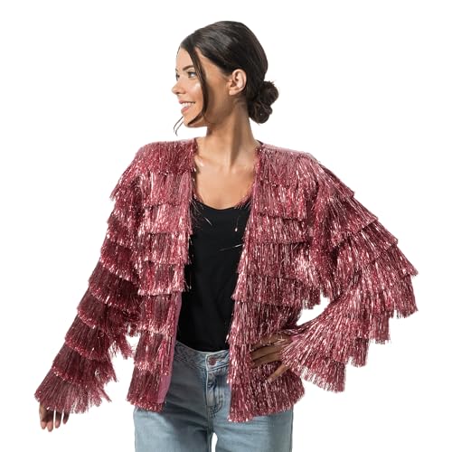 Veste disco des années 90 à franges pour briller en festival et soirée