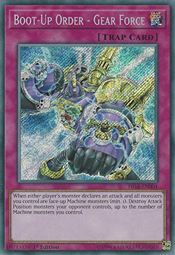 Yu-Gi-Oh! - Boot-Up Order - Gear Force - FIGA-EN004 - Secret Rare - 1st Edition - Fists of The Gadgets