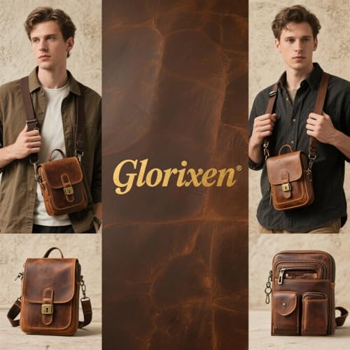 Bandolera de piel para hombre con sistema antirrobo y cómoda correa ajustable 7