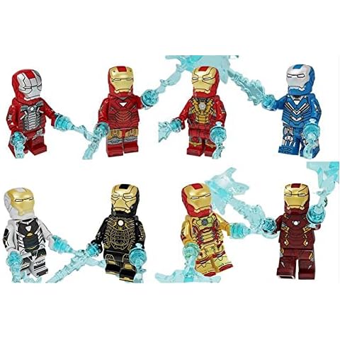 ZHTBATE 8 Pcs Minifigures advent calendar collection Mini Figure set series custom Collectible Minifigure for all Brick Compatible with iron man Cover