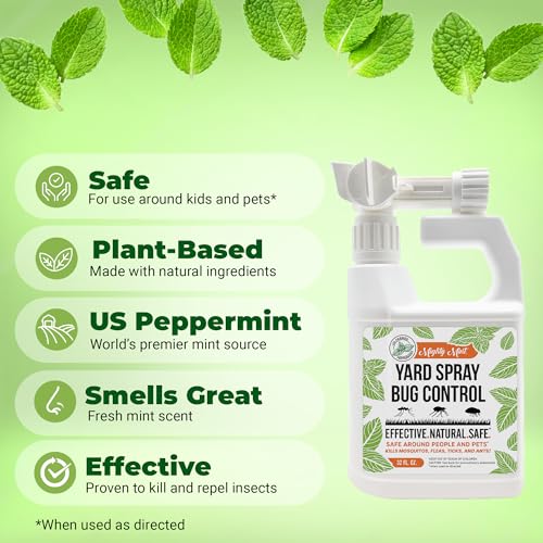 Mighty Mint Peppermint Oil Lawn & Yard Bug Control Spray – Natural Outdoor Pest Repellent for Fleas, Ticks, Mosquitoes, Ants, and More – Plant-Based, Extra-Strength Formula – 32 oz (Pack of 2) - Image 3