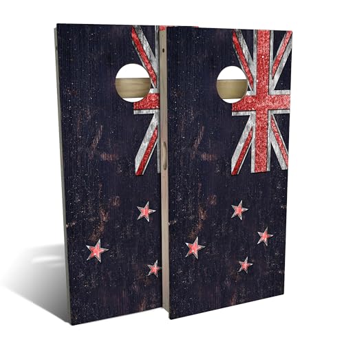 Skip's Garage New Zealand Flag All-Weather Cornhole Board Set - Regulation 2x4 (24