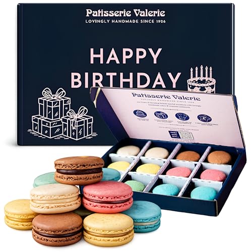 Patisserie Valerie Happy Birthday Mixed Macaron Gift Box (12 Macarons)