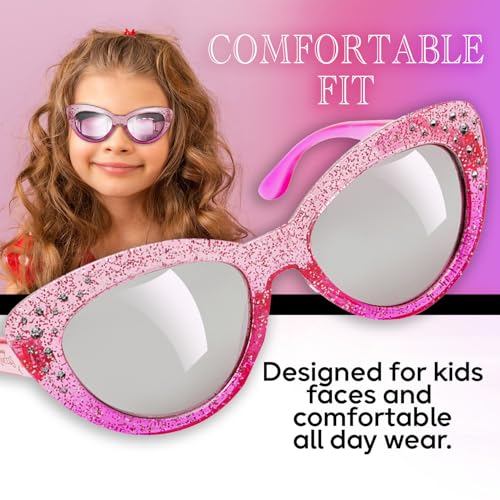 Sun-Staches Disney Princess Sunglasses - Stylish, Comfortable & Durable UV-Protection for Kids With Soft Carrying Case - Officially Licensed for Girls3