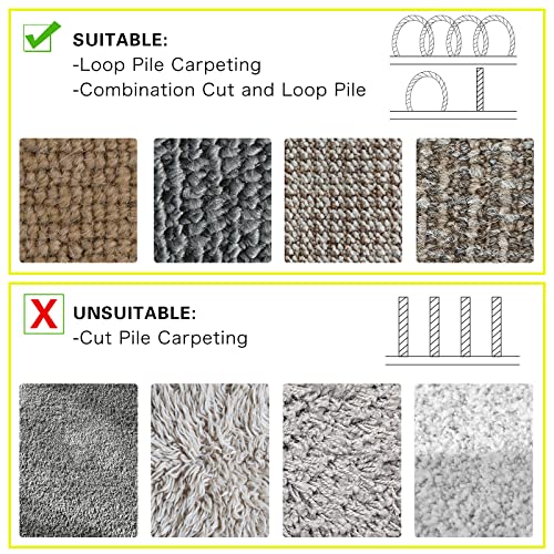 Image of WILLBOND Carpet Cord Cover Cable Protector Floor Cover Cable Protector Management Only for Commercial Office Carpet(19.69 ft,Black and Yellow)