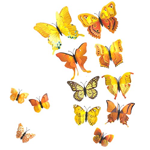 24 Piezas Stickers de Mariposa 3D Decoración Hogar
