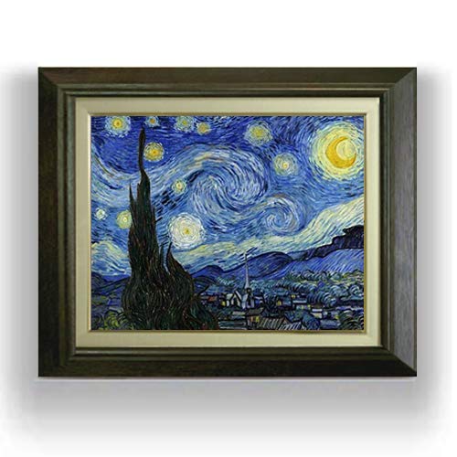 Amazon.co.jp: ゴッホ 星月夜 F6 油絵直筆仕上げ｜ 絵画 6号 複製画