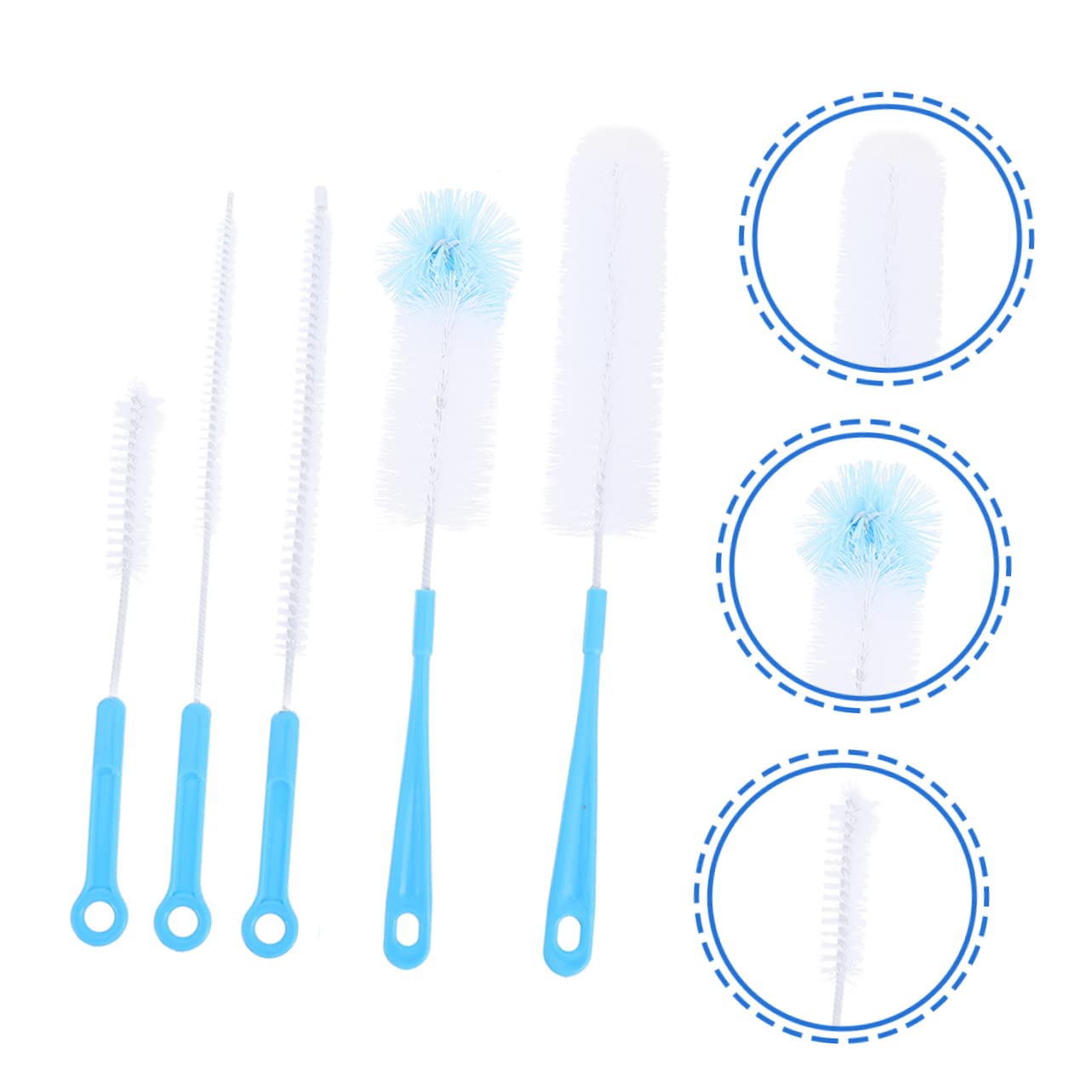 MAGICLULU Juego De 3 Cepillos para Biberones Cepillo De Limpieza para Biberones Cepillo De para Agua De Bebé Uso Doméstico 5 Unidades X 3