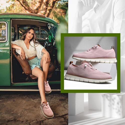 Wearbreeze Shoes for Women,Business Casual Shoes Mens,Comfortable Urban Dress Shoe for Women,Oxfords Mesh Sneakers,Breathable Upper Footwear,Lace-Up Lightweight Tennis Walking Shoe2