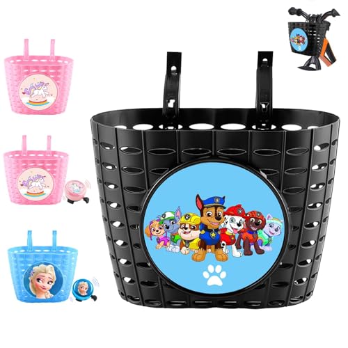 YOUYIKE Fahrradkorb für Kinder, Schwarz, Wasserdicht und Robust, Vorne...