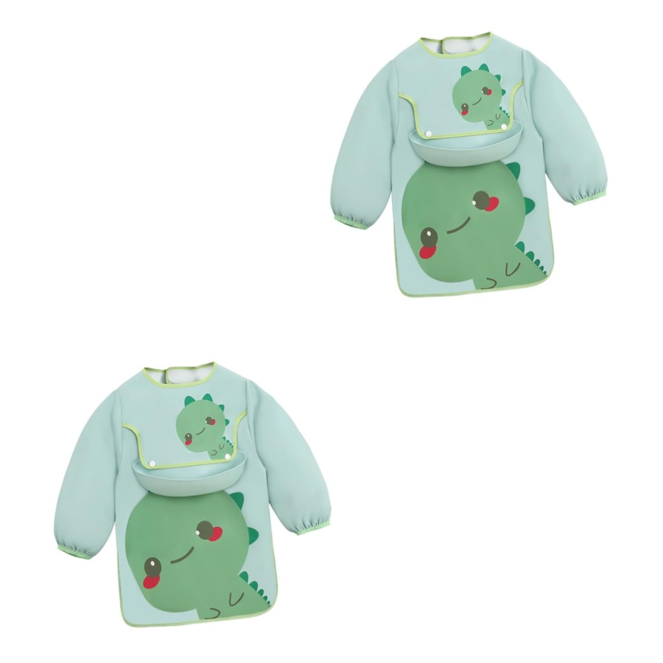 ibasenice 2 Pezzi Bavaglini Grembiule Per Bambini Bavaglini Per Bambini Grembiuli Per Cartone Animato Grembiule Con Bavaglino Bavaglino Per Bambino Carino Abiti Lavoro Poliestere