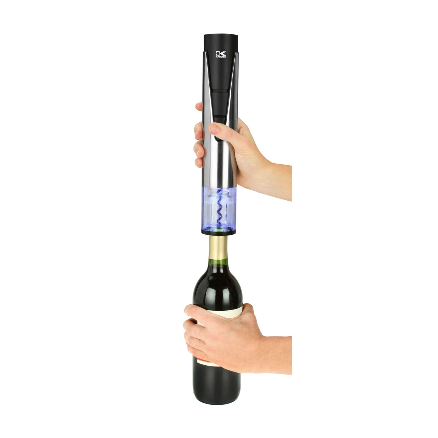 KALORIK 2 en 1 Acero Inoxidable abridor de vino y Preserver, acero inoxidable, metalizado, Medium