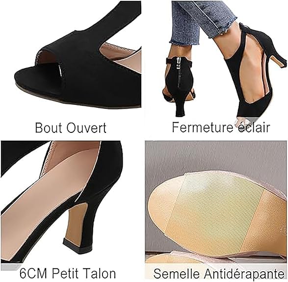 Dane - Orthopedic Comfort Shoes Heels, Northend Sandals for Women, Orthopedic Leather High Heels Nevriz, Open Toe Pump Heel Sandals Dressy Casual Orthotic, Pumps Fish Mouth Shoes2