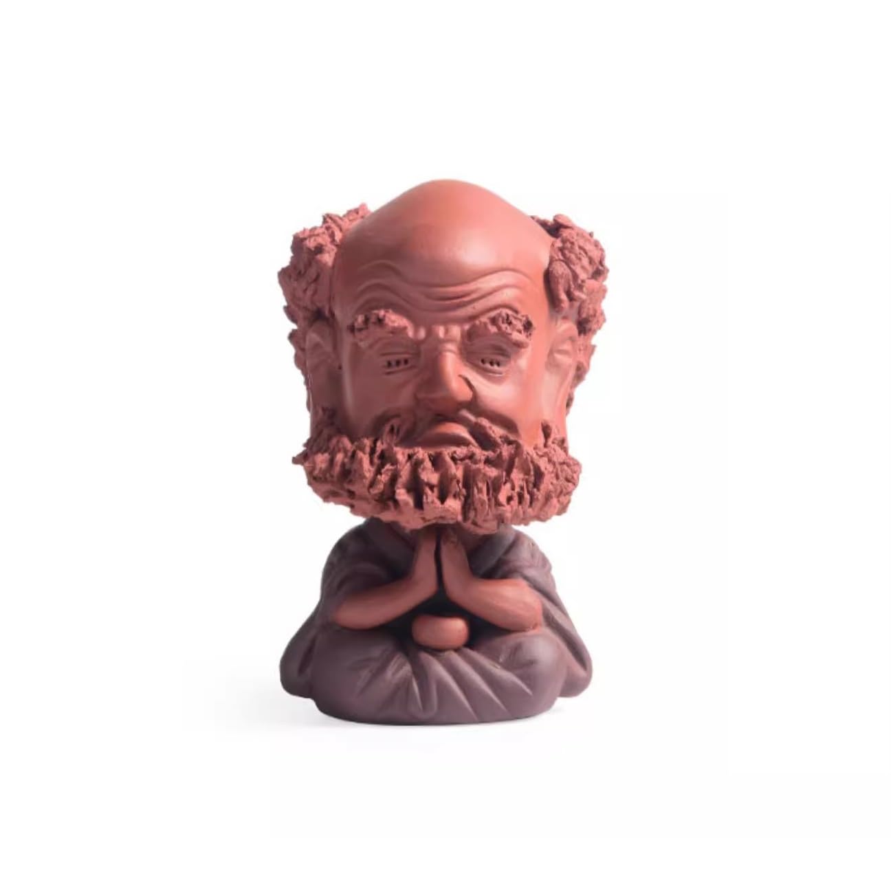 ENGENDER Kung Fu Tea Pet Zisha Tea Pet Bodhidharma Ornaments Zen Handmade Sculpture Room Desktop Decoration