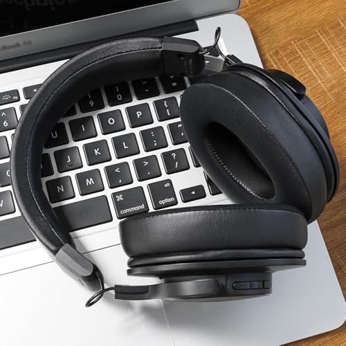 Image of GEVO Cooling Gel Replacement Earpads for HyperX Cloud, Steelseries Arctis, Audio-Technica ATH M50X & More | Breathable Ice Silk Memory Foam Cushions | Long Gaming Sessions -Black