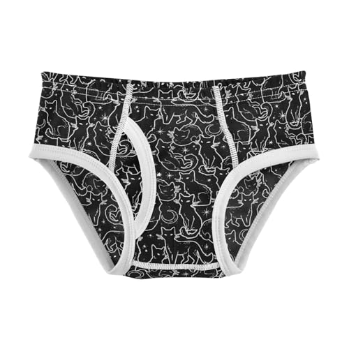 Boys' Exclusive Briefs Toddler Underwear 95% Combed Cotton Boxerbriefs 2T Black Cats 3
