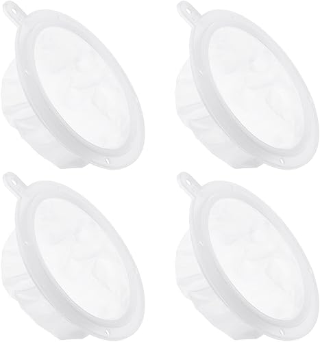 PATIKIL Filtro de alimentos de 5.4 pulgadas de diámetro exterior, paquete de 4 filtros de malla de 100 filtros de malla fina para jugo, café,