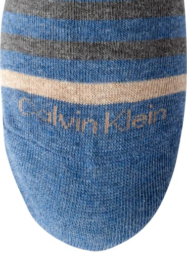Calvin Klein Men's Dress Socks - Lightweight Cotton Blend Crew Socks (8 Pack), Size 7-12, Denim Assorted #TOP4