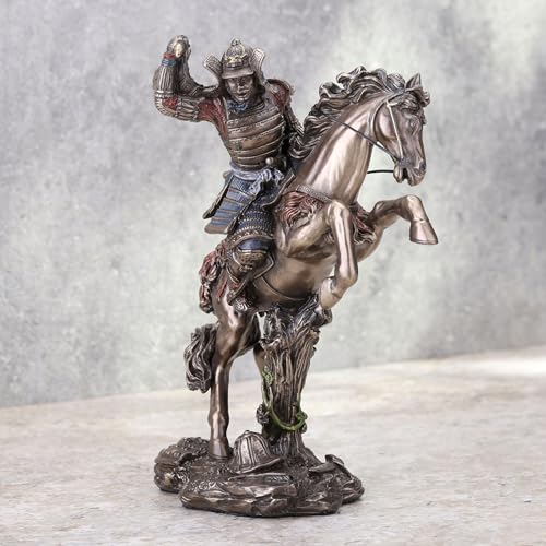 Estatua Samurai de Resina con Acabado Bronce 15.5 cm miniatura 5