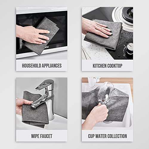 15Pcs Thickened Magic Cleaning Cloth, Reuseable Streak Free Microfiber Cloth, Magic Fiber Microfiber Cleaning Cloth, Multipurpose Miracle Cloth Microfiber Towels Rags For Kitchen, Window, Glass, Cars #TOP4