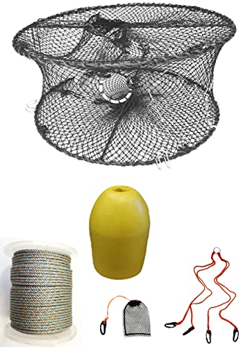 KUFA Sports Foldable Prawn Trap (Stretched Mesh Size:1-3/4