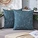 MIULEE Funda Cojines Exterior Funda de Almohadas Lino Sintético Impermeable Cojin Decorativo Almohadas Decorativas para Salón Cama Silla Habitacion Oficina Dormitorio 50x50 cm 2 Piezas Azul Marino