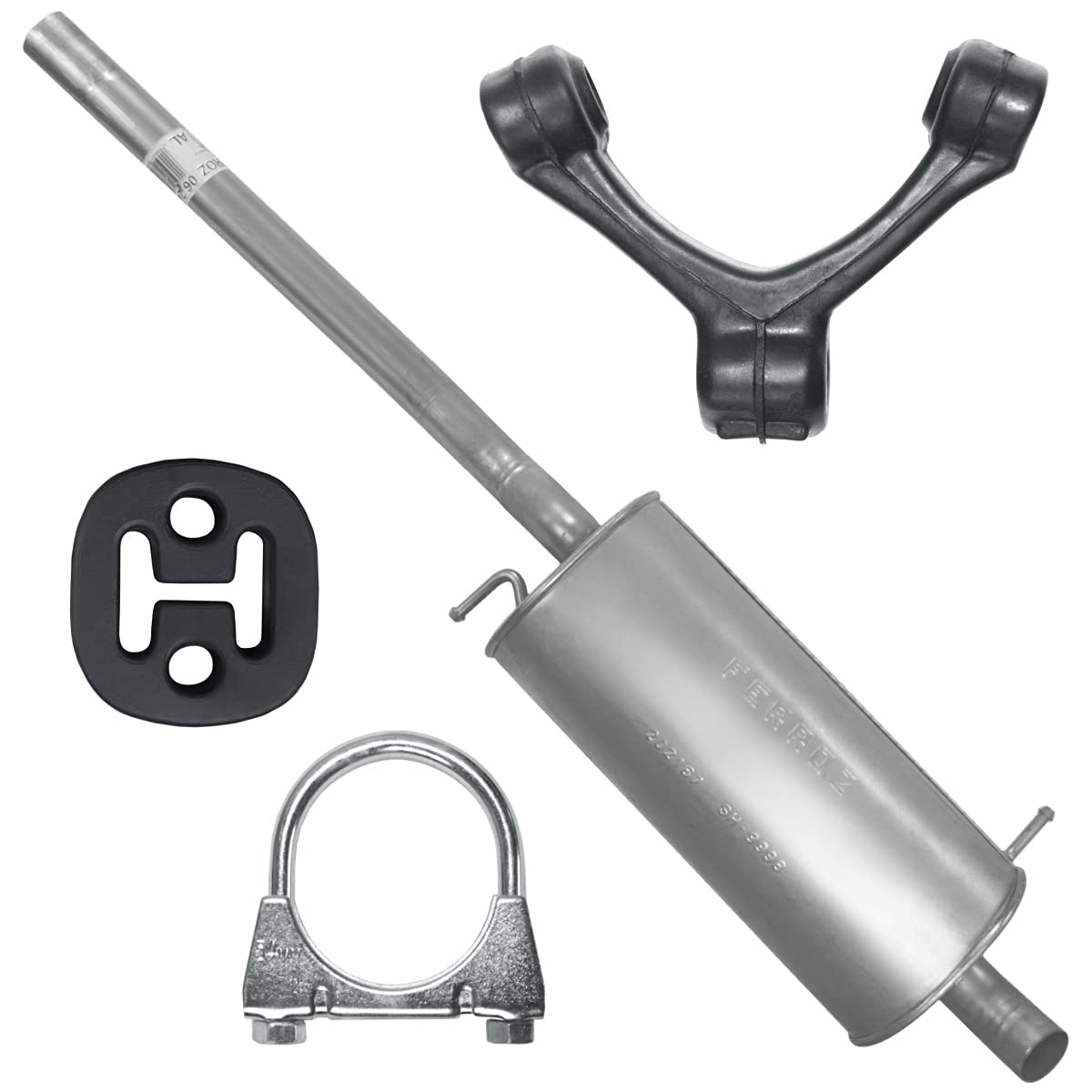 Adamot Endschalldämpfer Auspuff Endtopf für VW Caddy III 3 2K 1.4i
