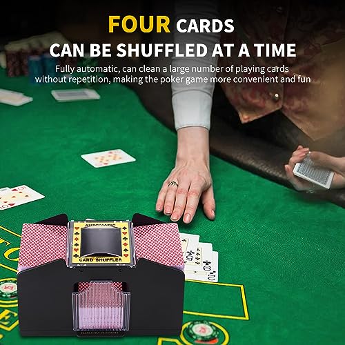 UNISOPH Kartenmischmaschine, Kartenmischmaschine Elektrische 1-4 Decks, USB Und Batteriebetrieben, Mischmaschine Karten Eignet Sich Zum Spielen Von Karten Wie Poker, UNO-Kartenspielen Und Blackjack