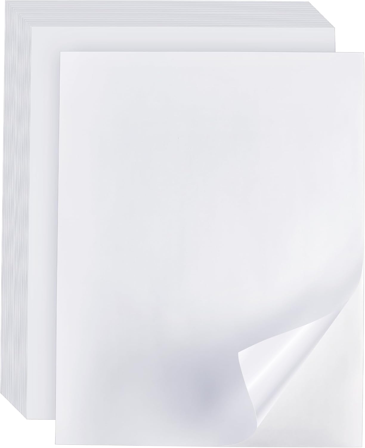 Full Sheet Labels 8.5” x 11” Sticker Paper Matte White, Large Shipping Label Paper for Inkjet Laser Printer, 500 Counts