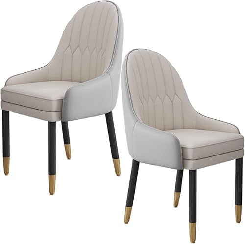 Miniatura 14 de YVYKFZD Sillas de comedor de cuero, juego de sillas de comedor, silla de cocina con patas y respaldo de madera, sillón tapizado, silla auxiliar