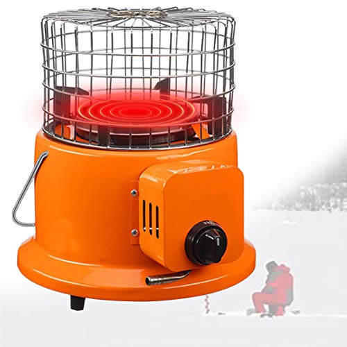 Cocina Cartucho Gas, Mini Estufa de Carpa Calefacción con Manguera y Conector, Transporte Conveniente, Potente Estufa de Salida Calor para Senderismo Invierno BBQ
