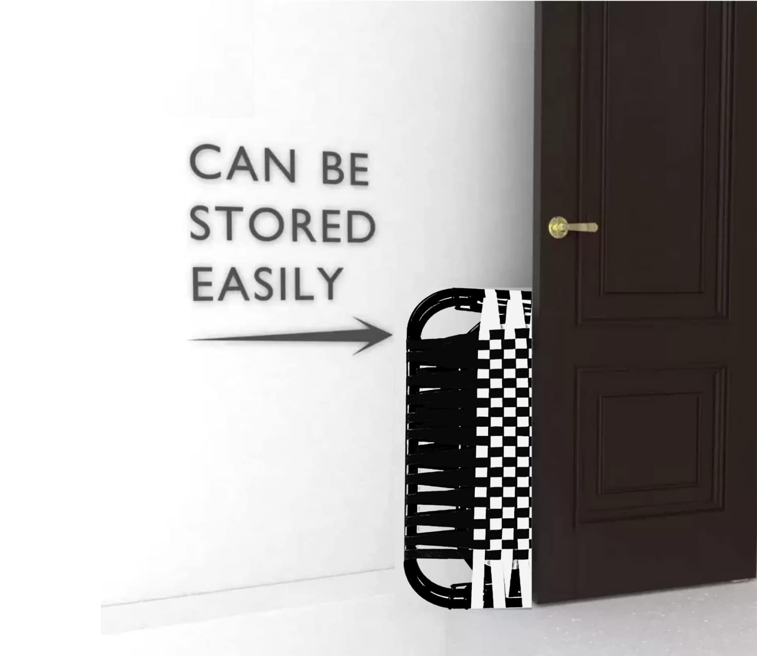 Luster Magic Bed - Portable & Folding Single Bed for Kids & Sleeping - Black & White 3