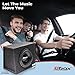 Bbox Single 10 Inch Subwoofer Sealed Enclosure - Car Subwoofer Box & Enclosures - Premium Subwoofer Box Improves Audio Quality, Sound & Bass - Red & Black Spring Terminals - Charcoal