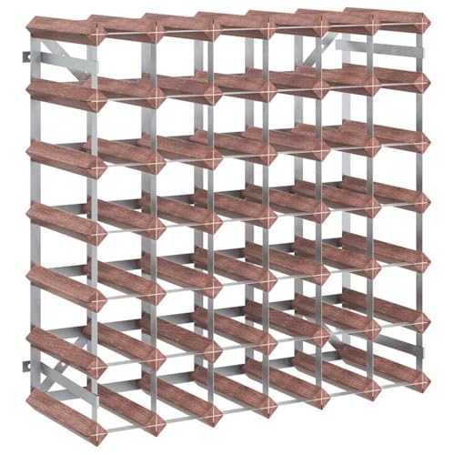 Soporte para 42 Botellas Madera Sólida Marrón miniatura 2