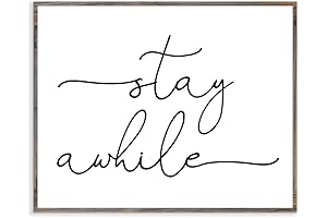 Stay Awhile — Simple Wall Art Print for Entryway, Living Room, or Home