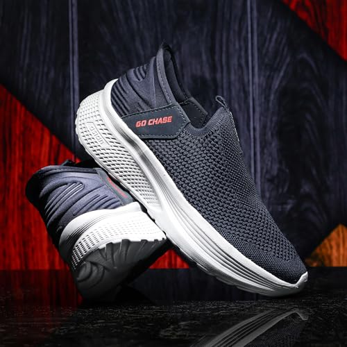 Image of ASIAN Wonderwalk-34 Men's Walking Shoes with Breathable Knit Upper, Ultra-Light EVA Sole, Cushioning Sole & Slip-On Comfort