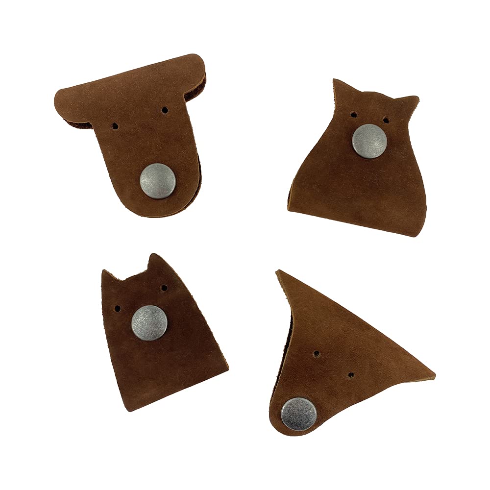 Furry Friends 4-Pack Cord Keeper (Cord Clam) Handmade by Hide & Drink :: Swayze Suede