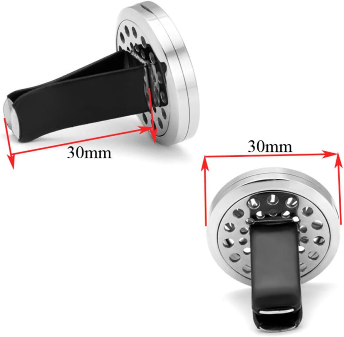 BESTOYARD Silver Stainless Steel Flower Shape Car Perfume Clip Vent Diffuser Easy to Install Dashboard Decoration Aromatherapy Accessory for Car Trips