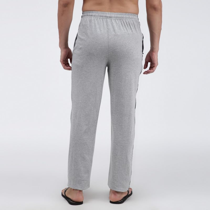 Image of Amul Comfy Men's Track Pant | Super Combed Cotton Rich Blend | Adjustable Drawstring Closure | Slim Tailored Fit | Soft Comfortable Everyday Bottom Wear | Color May Vary (Pack of 1)