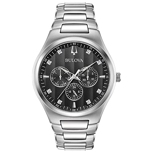 Bulova Reloj Analógico para Hombres de Cuarzo con Correa en Acero Inoxidable 96D143