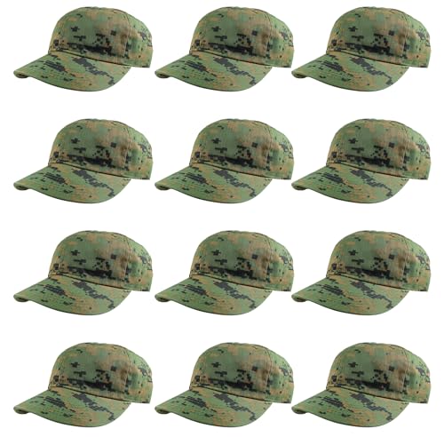 Image of Gelante Baseball Caps Hats 100% Cotton Plain Blank Adjustable Size Wholesale Bulk of 12 Pack