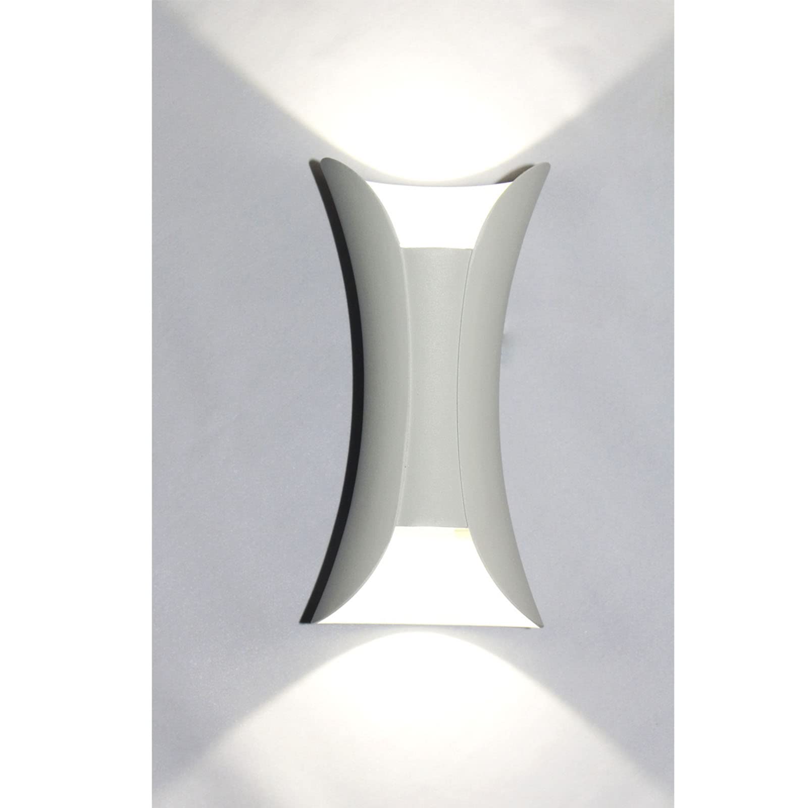 QIYEModern Wall Light, Creative 10W LED Wall Lamp Up Down Waterproof IP65 Aluminum Wall Sconce Light LED Indoor Outdoor, for Bedroom Bathroom Living Room Corridor