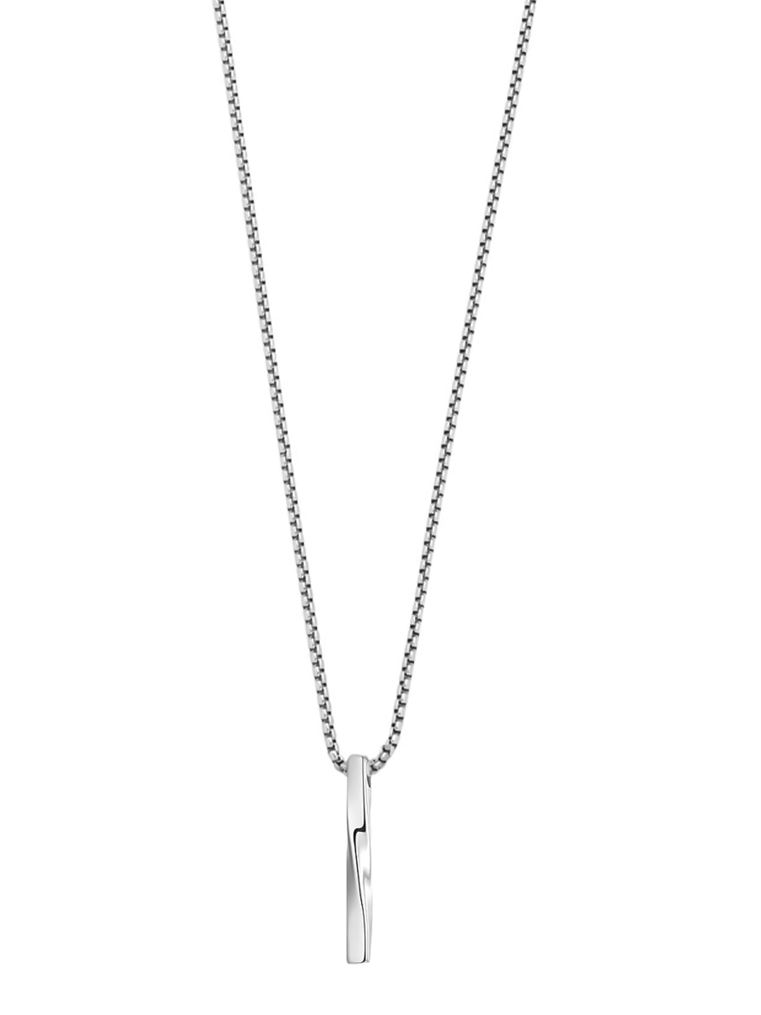 Chain Pendant for Men Fashion Pendants For Men | Silver Black Pendant Necklace | Stainless Steel Chain for Men | Accessories for Men | Birthday Gift for Men & Boys