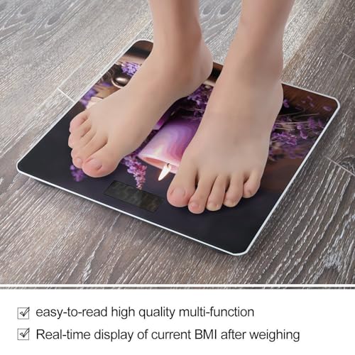 Báscula digital de baño con vidrio templado y pantalla LCD miniatura 5